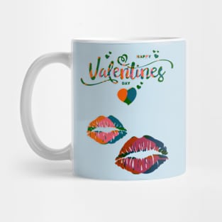 Happy Valentine's Day.Two Kisses Mug